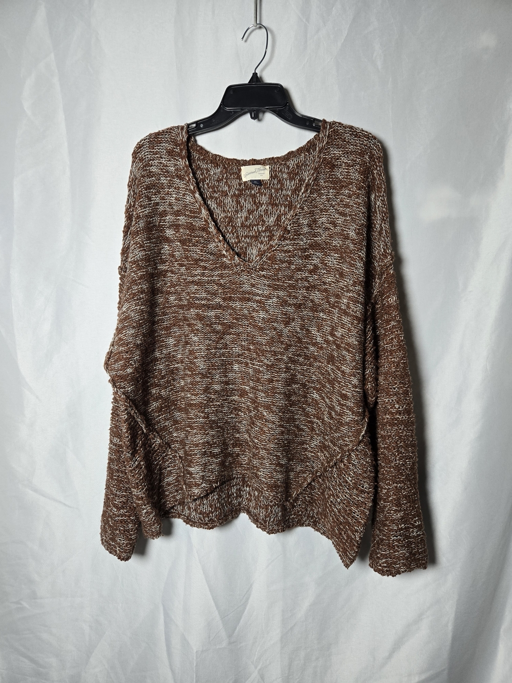 Universal Thread Brown Marled V-Neck Sweater